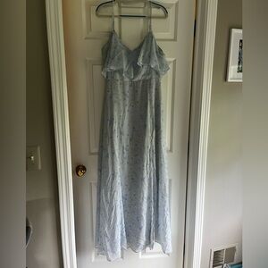 Dusty blue floret dress
